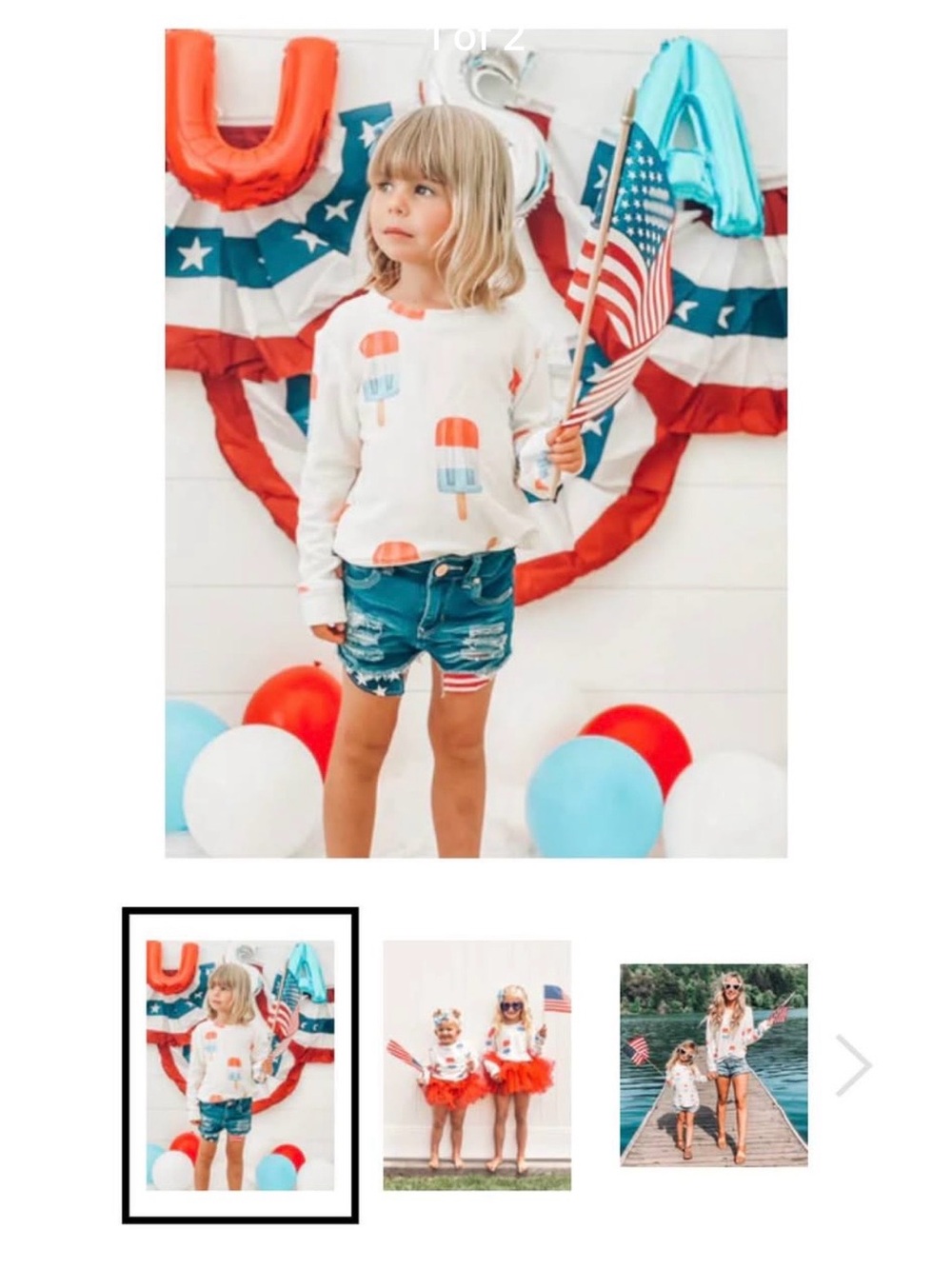 Brokedown Clothing Kid's Patriotic Popsicle Sweatshirt